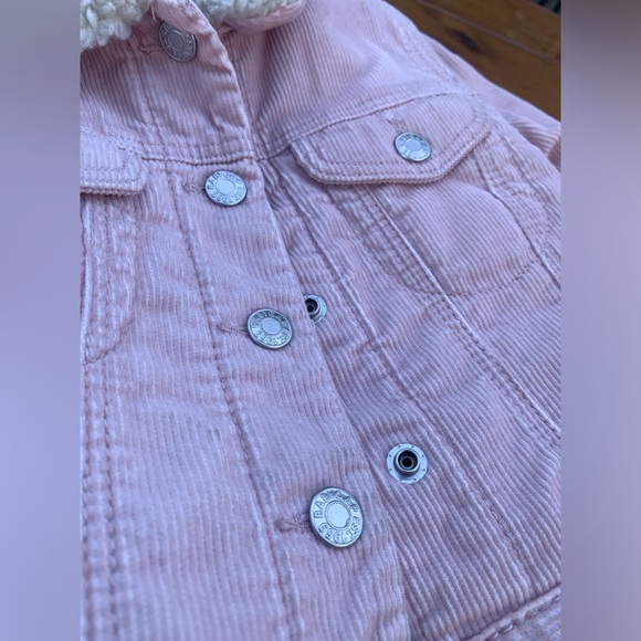 Baby Gap Sherpa Lined Pink Corduroy Jacket SZ 12-18 months - Picture 4 of 5